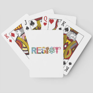 Resistent Shirt Resistance Fight Fist Protest Libe Casinokort