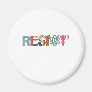 Resistent Shirt Resistance Fight Fist Protest Libe Magnet