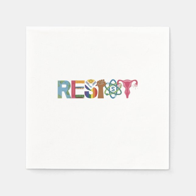 Resistent Shirt Resistance Fight Fist Protest Libe Pappersservett (Framsidan)