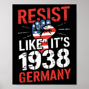 Resistent som 1938 års Tysklanda antiaktivistisk a Poster