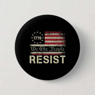 Resistent Trast Protest against Policy US Flagga w Knapp