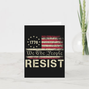 Resistent Trast Protest against Policy US Flagga w Kort