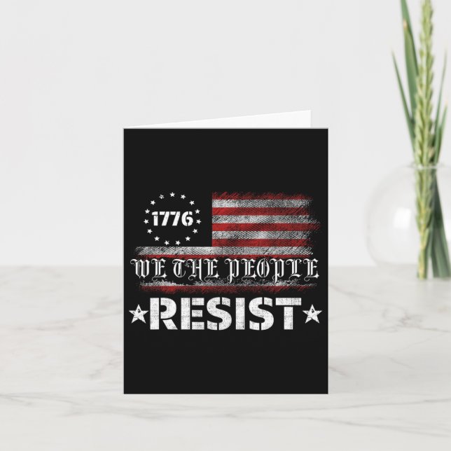 Resistent Trast Protest against Policy US Flagga w Kort (Framsida)
