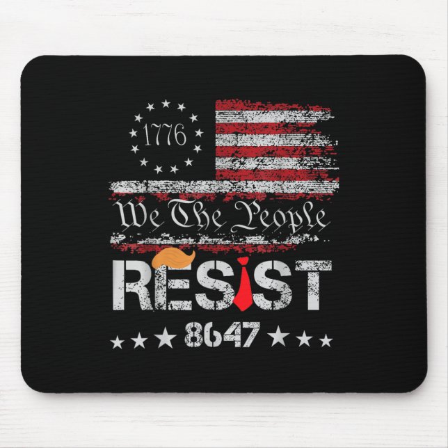 Resistent Trast Protest against Policy US Flagga w Musmatta (Framsidan)
