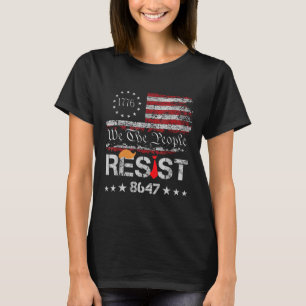 Resistent Trast Protest against Policy US Flagga w T Shirt