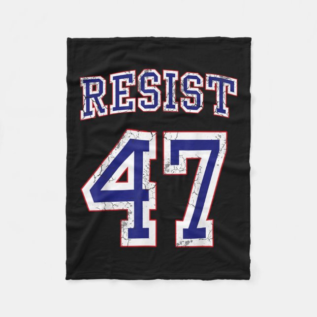 Resistent Trump 47 Retro Disted Graphic Fleecefilt (Framsidan)