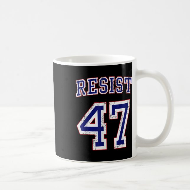Resistent Trump 47 Retro Disted Graphic Kaffemugg (Höger)