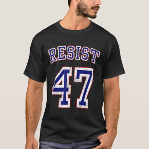 Resistent Trump 47 Retro Disted Graphic T Shirt