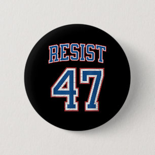 Resistent Trump 47 Retro Distress Politiskt Knapp