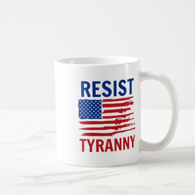Resistent Tyranny Republican Konservativ 2:a ändri Kaffemugg (Höger)