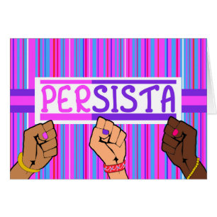 Resistent Women's Fists of Persistence Unite Hälsningskort