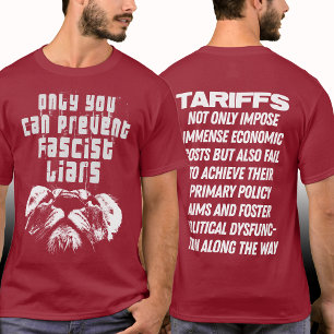 Resistenta fascistiska lögnare Tariffs Politiska f T Shirt