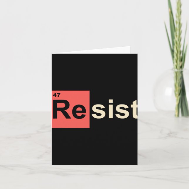 Resistera 47 Trump Inslag Chemical Symbol Kort (Framsida)