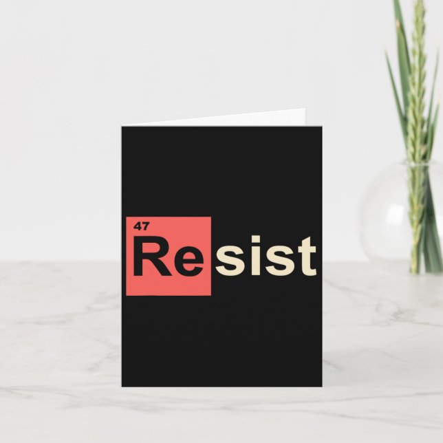 Resistera 47 Trump Inslag Chemical Symbol Kort (Framsida)