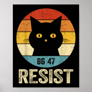 Resistera antitrumpuskatt för Retro Resistent anti Poster