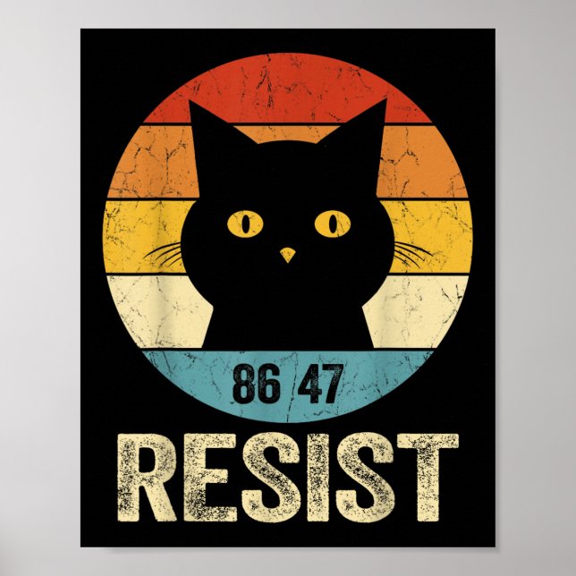 Resistera antitrumpuskatt för Retro Resistent anti Poster (Framsidan)