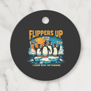 Resistera att jag står med Penguins Gåvor Etiketter