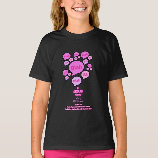 Resistera djävulen - rosa - Flickans T-Shirt (Framsida)