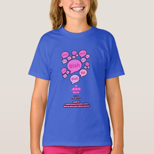 Resistera djävulen - rosa - Flickans T-Shirt (Framsida)