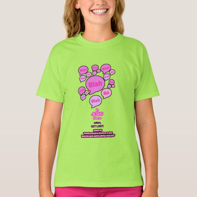 Resistera djävulen - rosa - Flickans T-Shirt (Framsida)