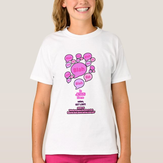 Resistera djävulen - rosa - Flickans T-Shirt (Framsida)