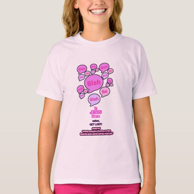 Resistera djävulen - rosa - Flickans T-Shirt (Framsida)