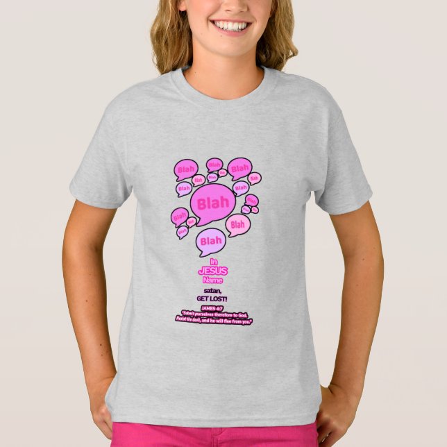 Resistera djävulen - rosa - Flickans T-Shirt (Framsida)