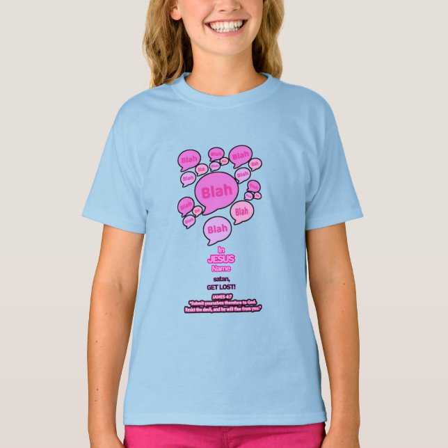 Resistera djävulen - rosa - Flickans T-Shirt (Framsida)