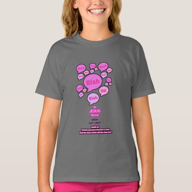 Resistera djävulen - rosa - Flickans T-Shirt (Framsida)