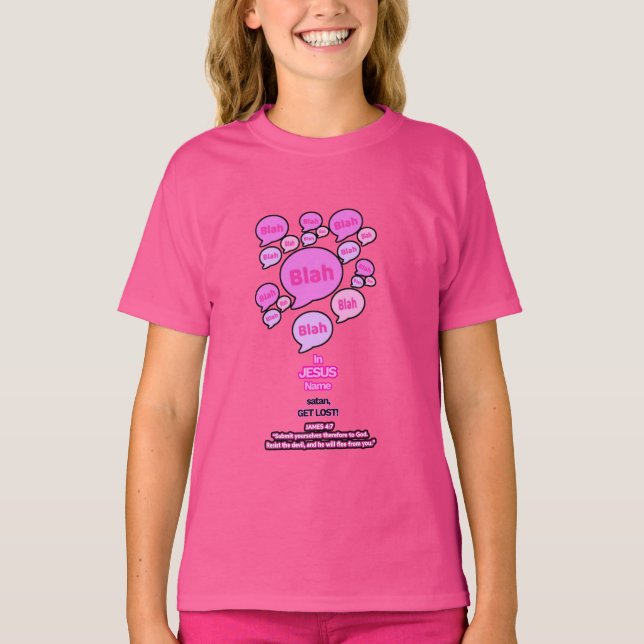 Resistera djävulen - rosa - Flickans T-Shirt (Framsida)