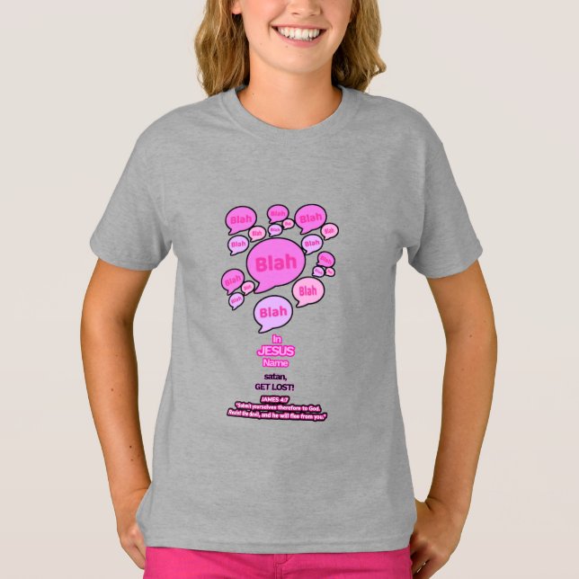 Resistera djävulen - rosa - Flickans T Shirt (Framsida)