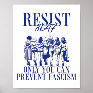 Resistera endast 8647 Du kan förhindra fascism fem Poster