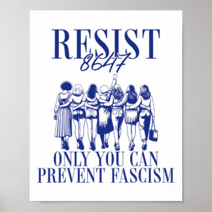 Resistera endast 8647 Du kan förhindra fascism fem Poster