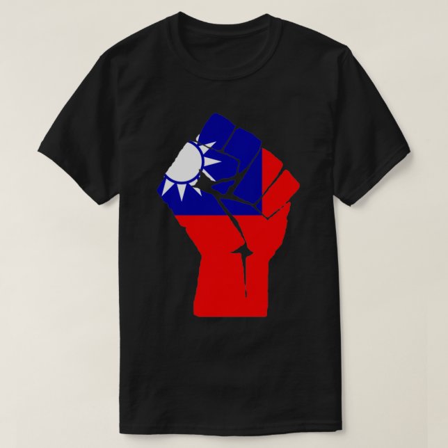 Resistera först med Taiwan Flagga Pullover T Shirt (Design framsida)