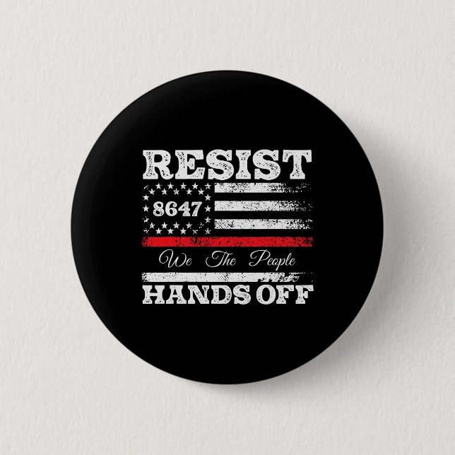Resistera Händer av 86 47 USA amerikanska Flagga A Knapp (Framsida)