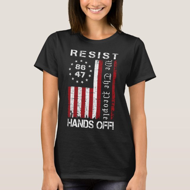 Resistera Händer av protest 86 47 8647 Protest Spa T Shirt (Framsida)