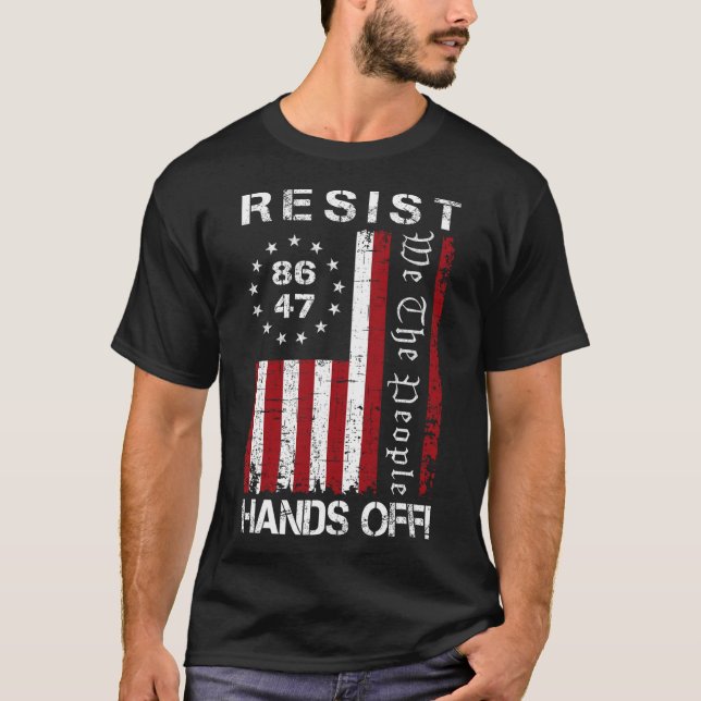 Resistera Händer av protest 86 47 8647 Protest Spa T Shirt (Framsida)