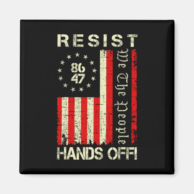 Resistera Händer av Protest Social Security Medica Magnet (Framsidan)