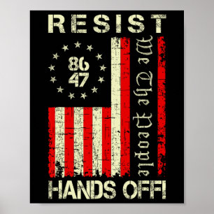 Resistera Händer av Protest Social Security Medica Poster
