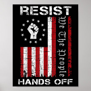 Resistera Händer av Protest Social Security Medica Poster