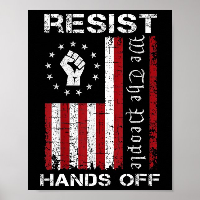 Resistera Händer av Protest Social Security Medica Poster (Framsidan)