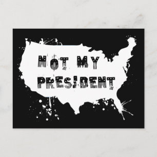 Resistera inte min president Grunge Protest Vykort