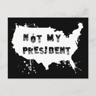 Resistera inte min president Grunge Protest Vykort