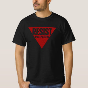 Resistera ord med inverterad röd triangelresistens t shirt