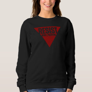Resistera ord med inverterad röd triangelresistens t shirt