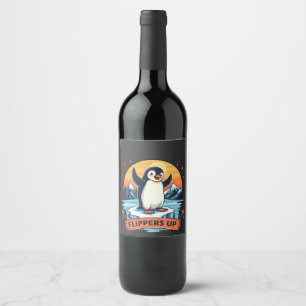 Resistera på att stå med penguins antitrump vinflaska etikett