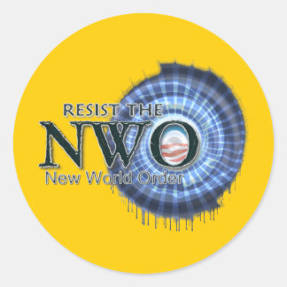 Resistera på den nya organisationen runt klistermärke