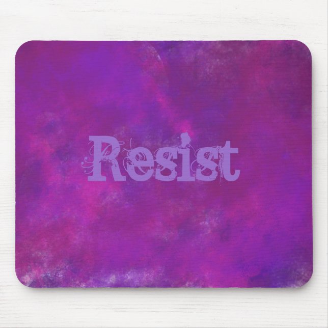 Resistera på Lila Abstrakt Struktur Musmatta (Framsidan)