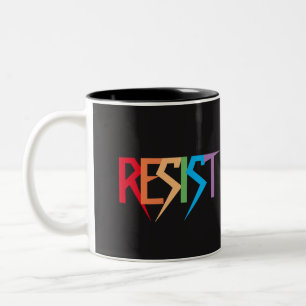 Resistera på Rainbow Färg Mugg
