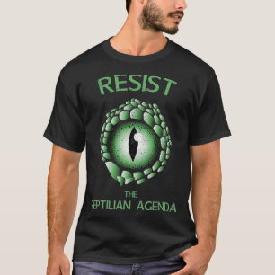 Resistera på Reptilian Agenda Conspiracy Theory Li T Shirt